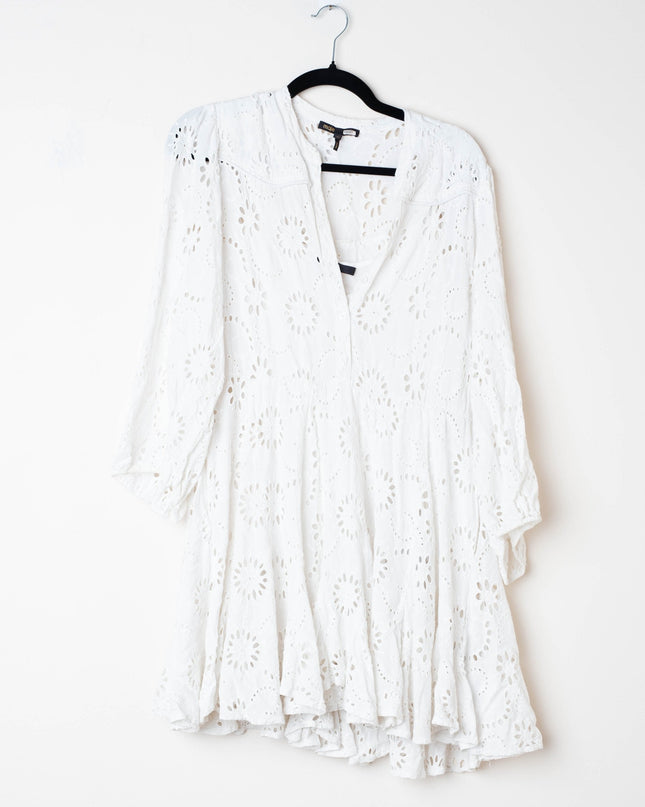 Maje Rapala White Mini Dress