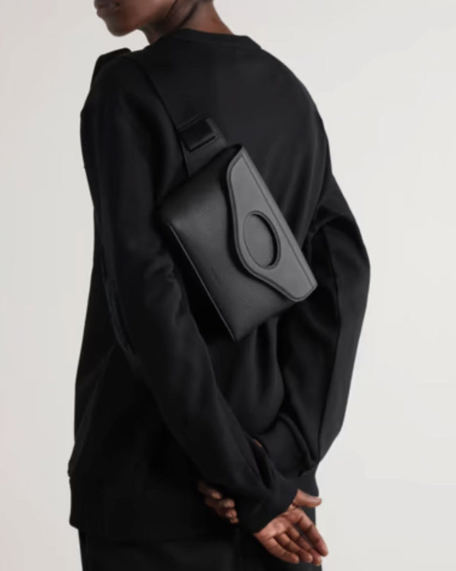 BURBERRY POCKET BELT BAG IN BLACK