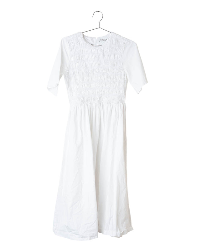 Sandy Liang Diddy White Cotton Dress - Size M