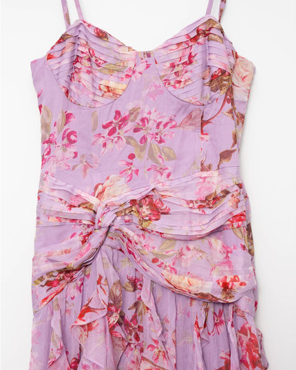 PatBO Floral Haze Flutter Maxi Dress Size 10 – Pink Formal Gown