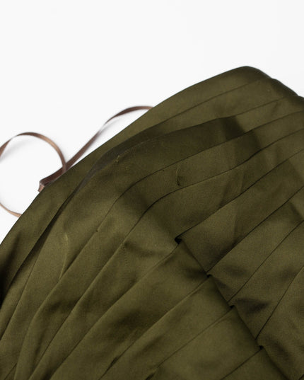 AMUR Green Satin Belle Dress