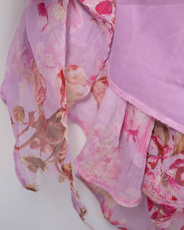 PatBO Floral Haze Flutter Maxi Dress Size 10 – Pink Formal Gown