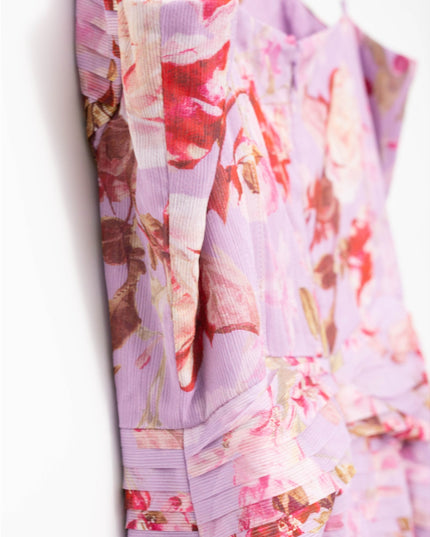 PatBO Floral Haze Flutter Maxi Dress Size 10 – Pink Formal Gown