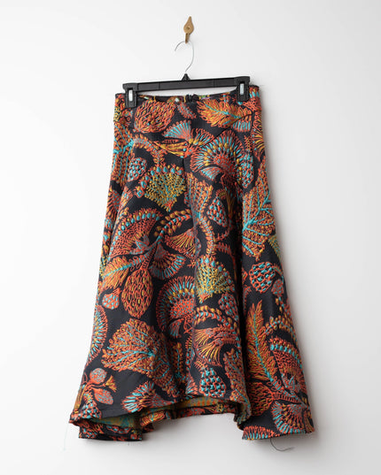 La DoubleJ Milano Black Floral Jersey Skirt