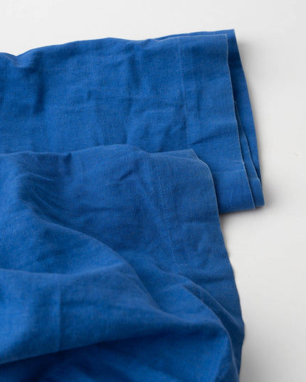 Eudon Choi x RTR Wide Leg Linen Trousers in Blue