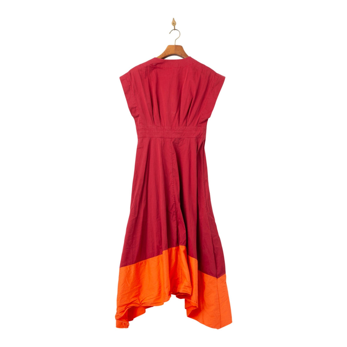 Roksanda Collective Two-Tone Midi Dress in Red and Orange Size 8