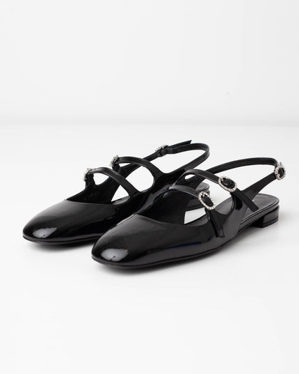 Stuart Weitzman  Clarice Patent Leather Slingback Flats