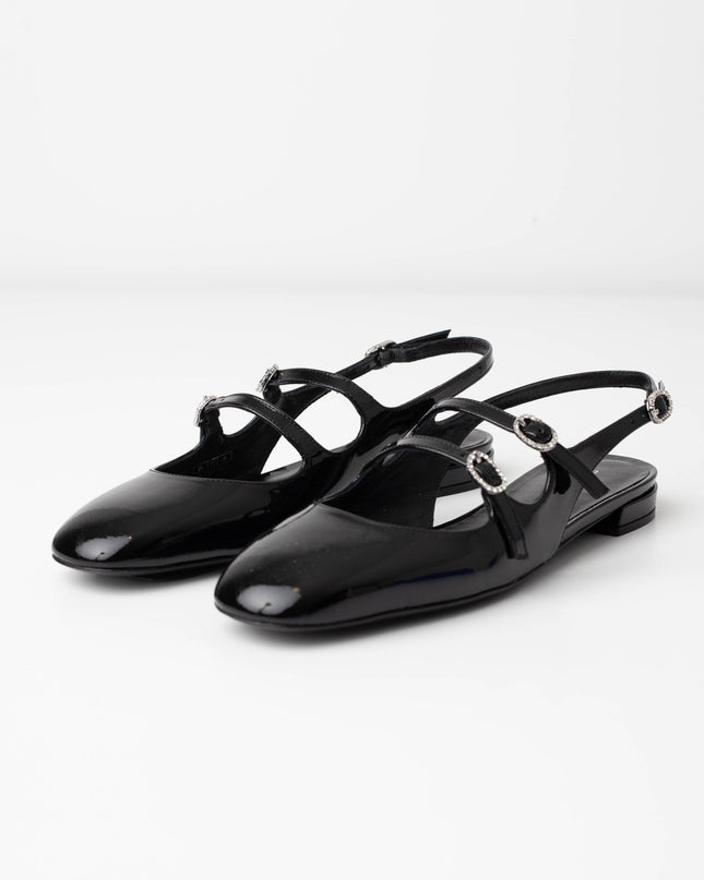 Stuart Weitzman  Clarice Patent Leather Slingback Flats