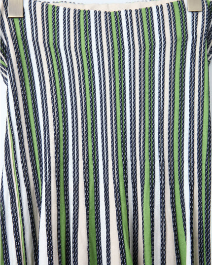 SIMKHAI Soleil Striped Knit-Jersey Midi Dress – Green – Size L- Pre-owned