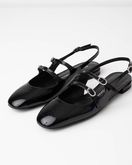 Stuart Weitzman  Clarice Patent Leather Slingback Flats