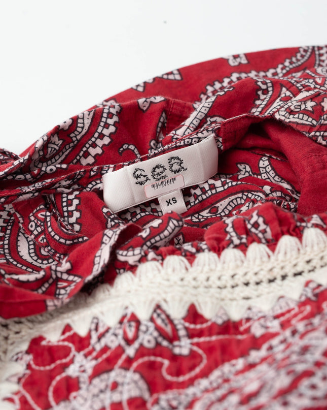 Sea New York Theodora Red Cotton Top