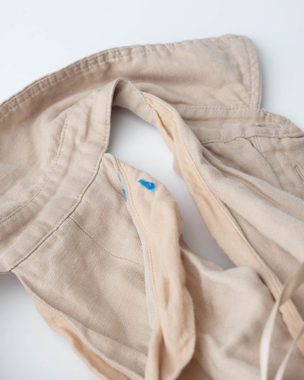 Club Monaco Sleeveless Collared Brown Linen Jumpsuit