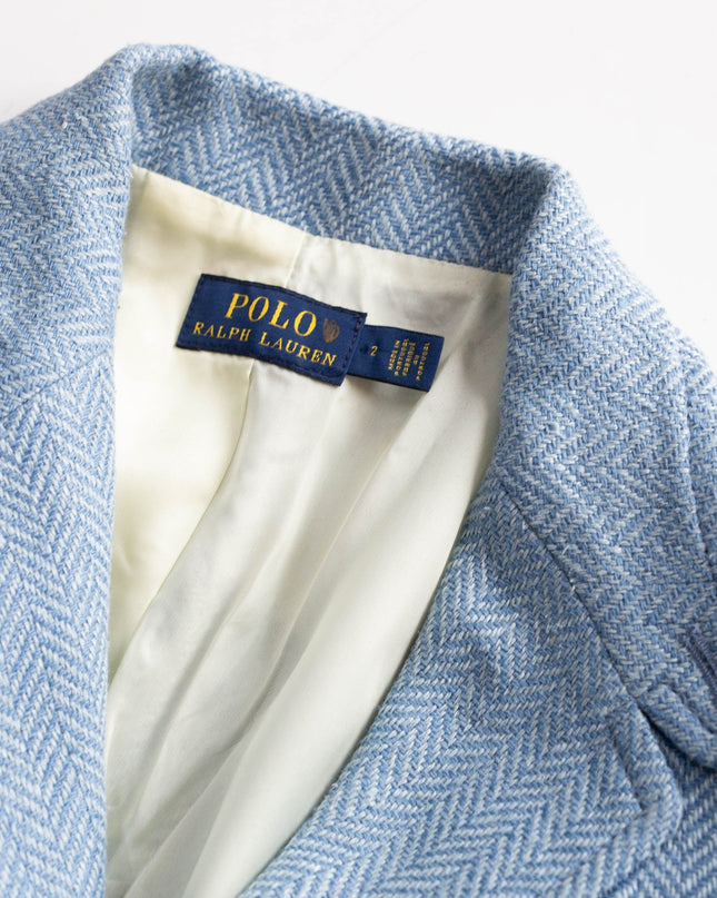 Polo Ralph Lauren Herringbone Linen-Blend Blazer - Size 2