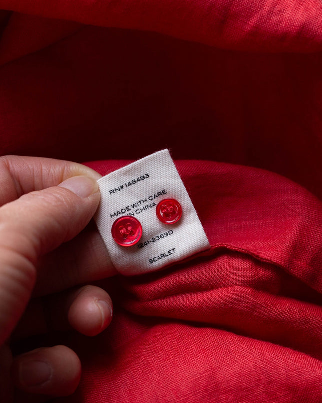 Dôen Jora Linen Dress in Scarlet Size XS