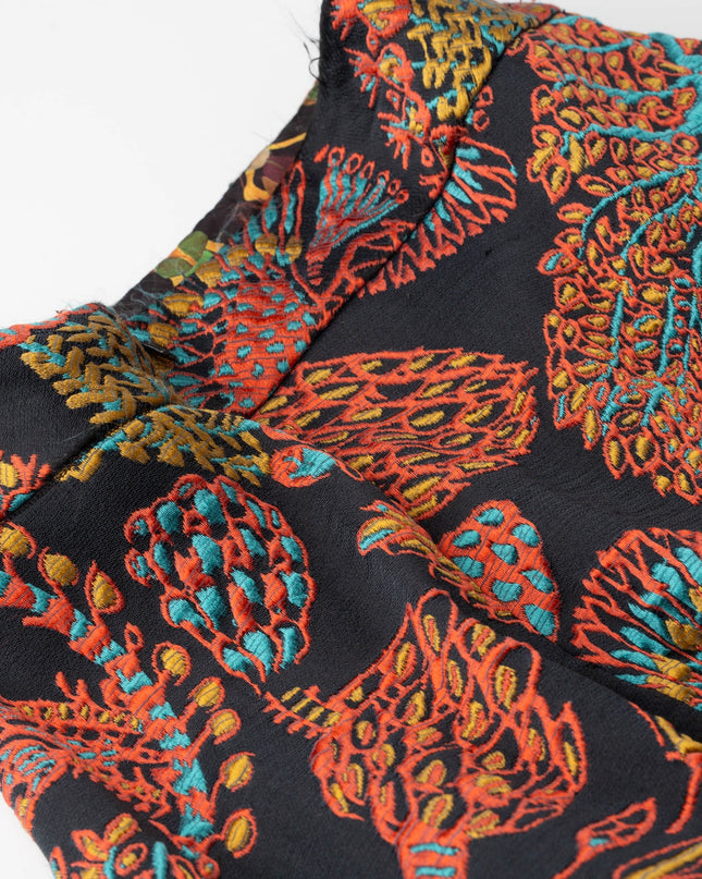 La DoubleJ Milano Black Floral Jersey Skirt