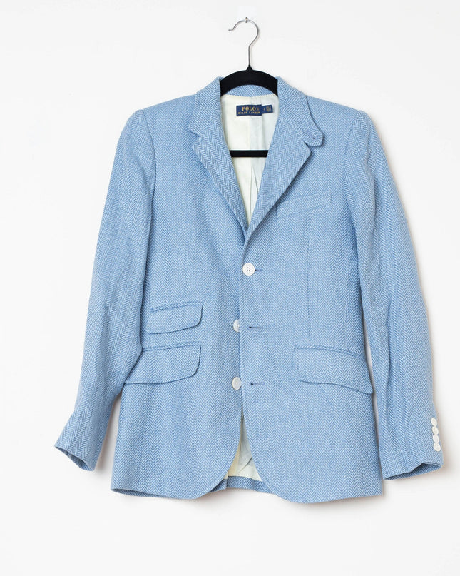 Polo Ralph Lauren Herringbone Linen-Blend Blazer - Size 2