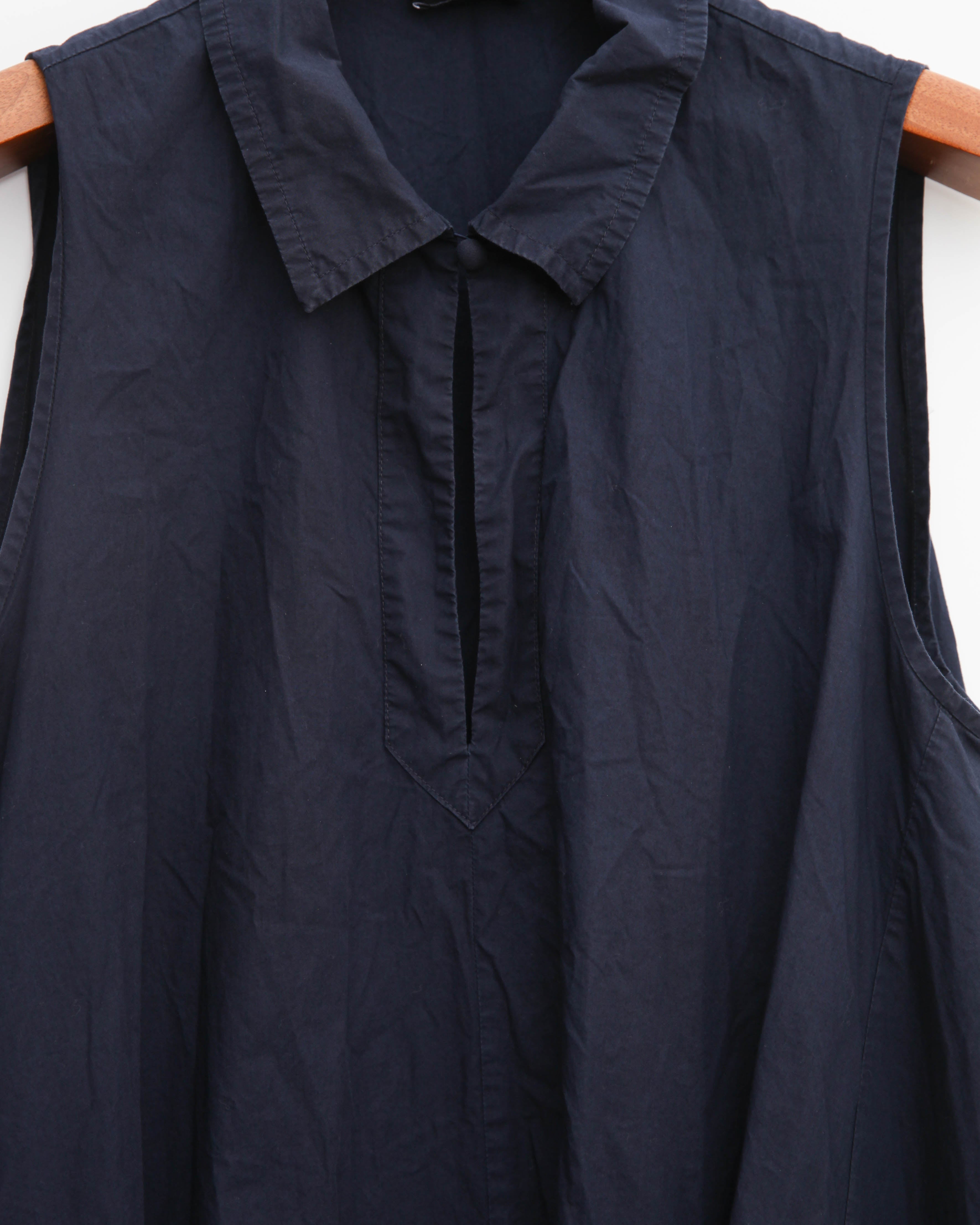 Emporio Armani Cotton Poplin Maxi Dress Blue – Size 48
