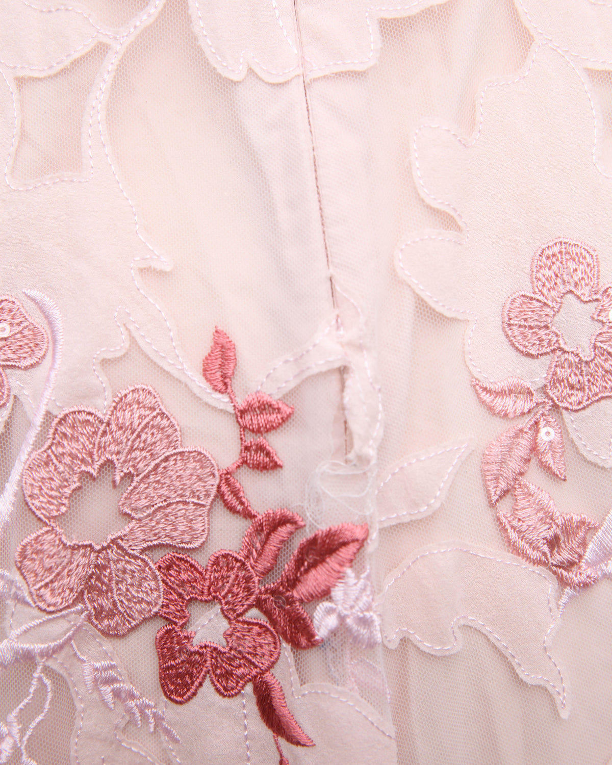 Badgley Mischka Lace Applique Pink Floral Shirt Dress-Size 4