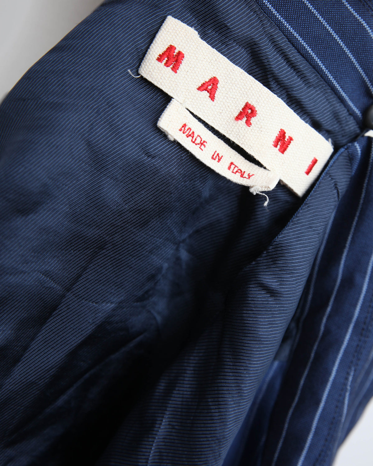 MARNI virgin wool pinstripe jacket in Blue