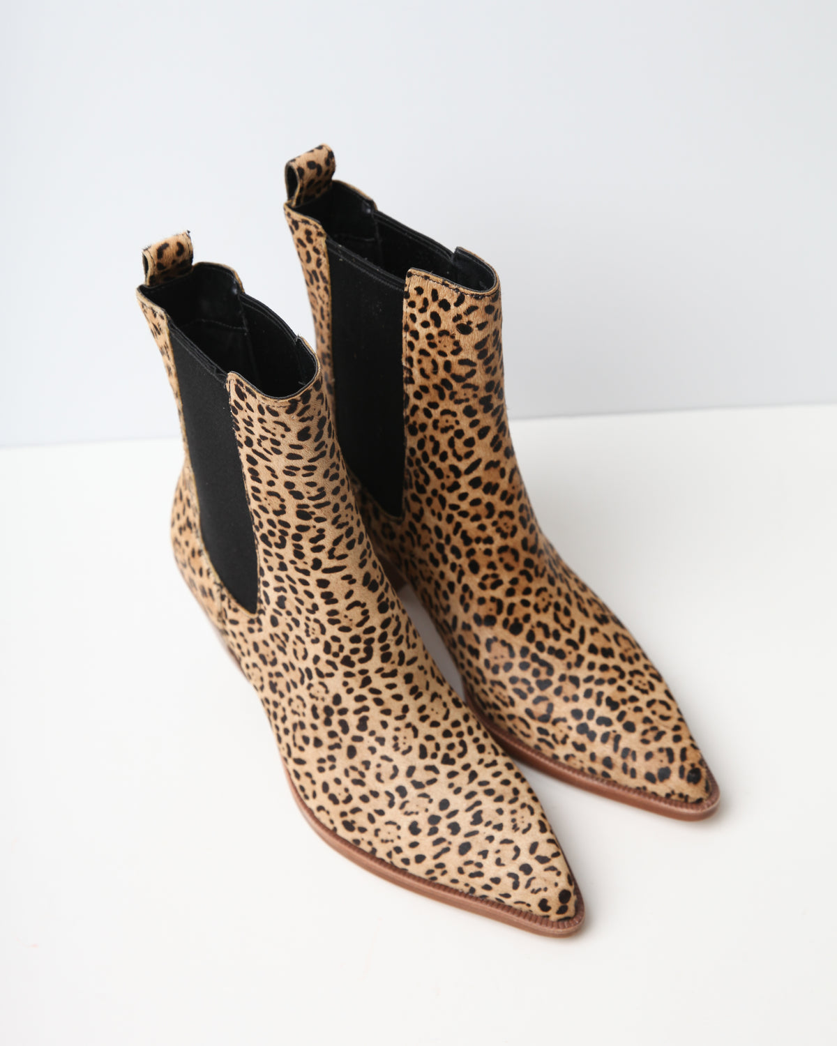 Dolce Vita Shadie Leopard Calf Hair Chelsea Booties