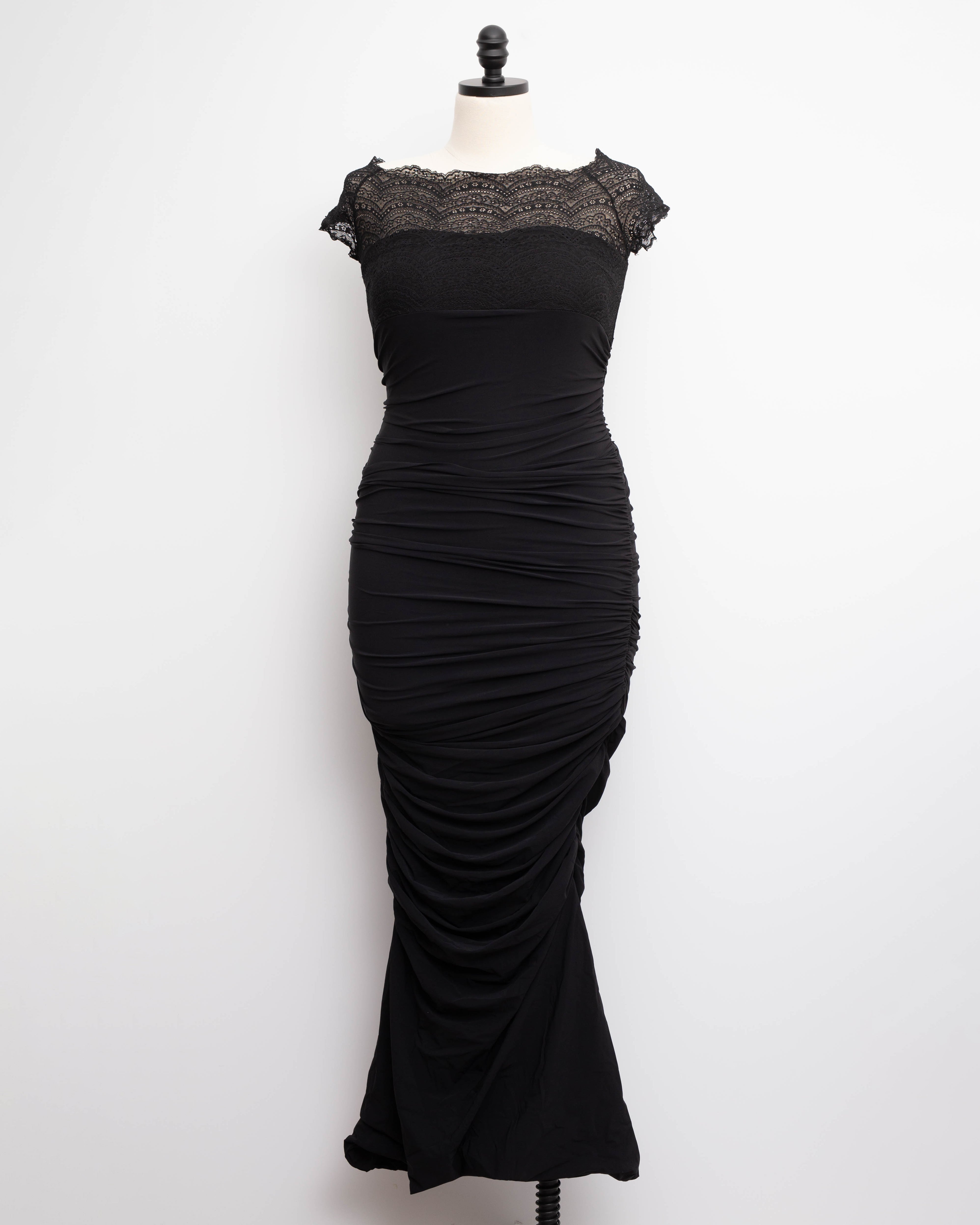 Chiara Boni La Petite Robe Black Nasira Gown Size 46
