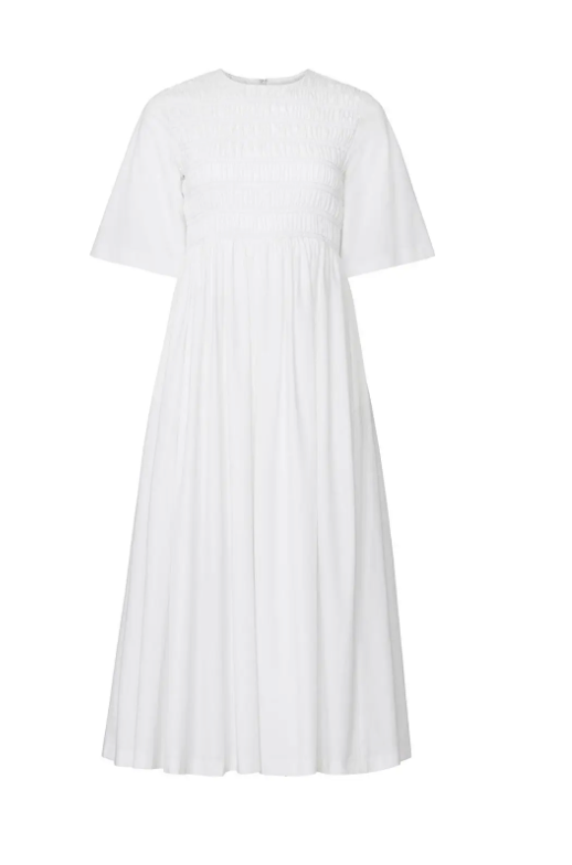 Sandy Liang Diddy White Cotton Dress - Size M