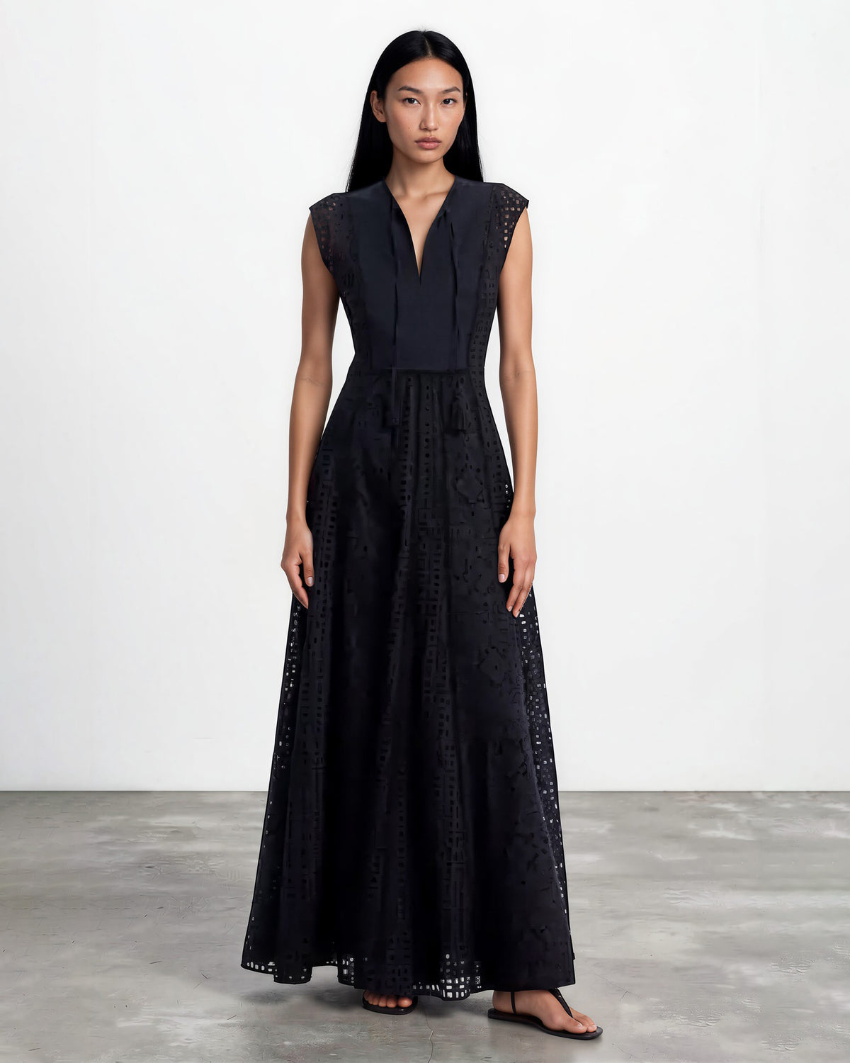 Veronica Beard Alina Eyelet Maxi Dress Size 2