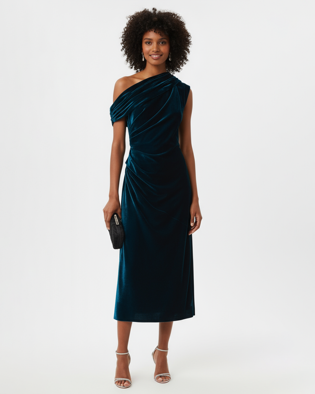 Shoshanna Grover Blue Velvet Dress