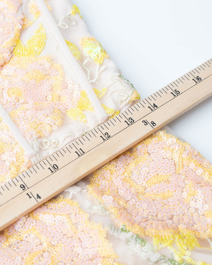 Dress The Population Yellow Floral Carina Dress