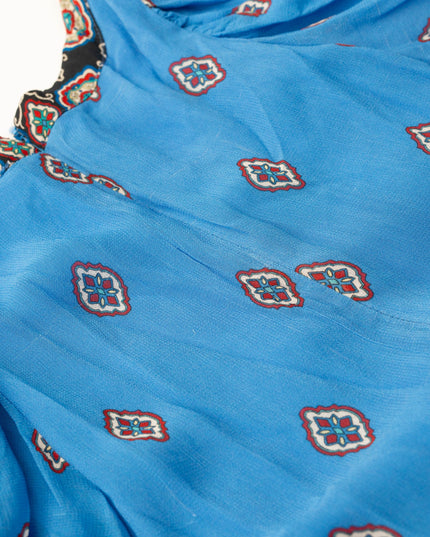 FARM Rio Anika Tiles Blue Maxi Dress