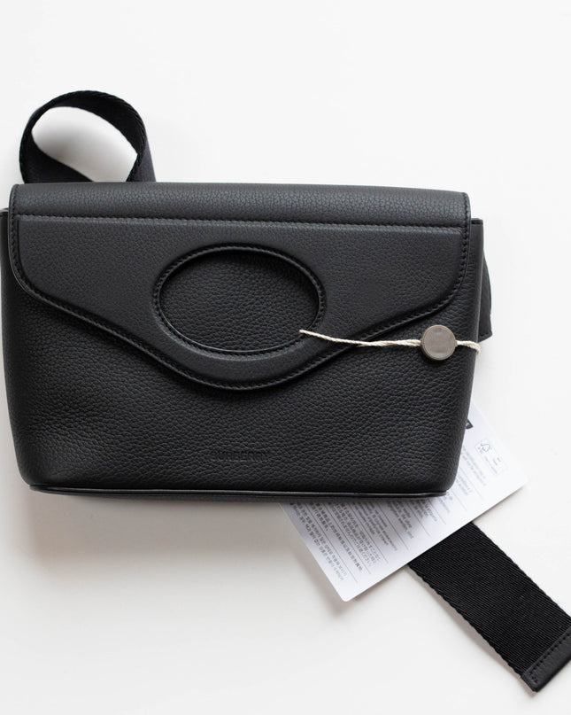 BURBERRY POCKET BELT BAG IN BLACK