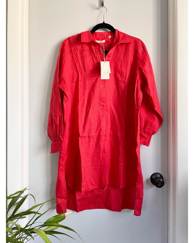 Dôen Jora Linen Dress in Scarlet Size XS