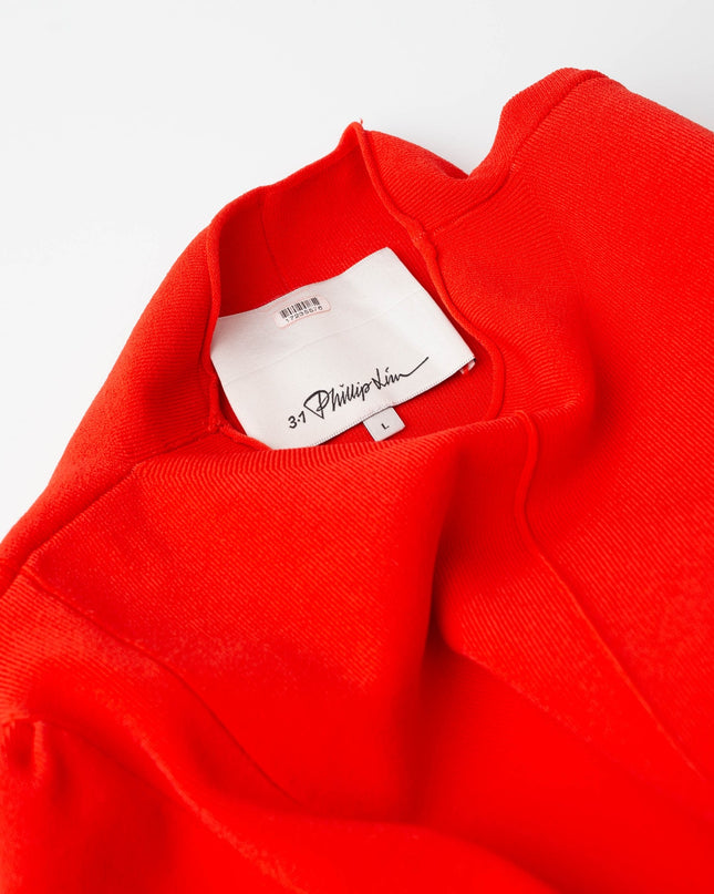 3.1 Phillip Lim Compact Rib Tulip Mini Dress in Red