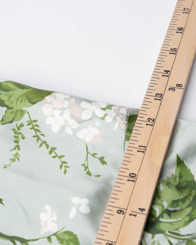 Reformation Frankie Silk Gown in Green Floral
