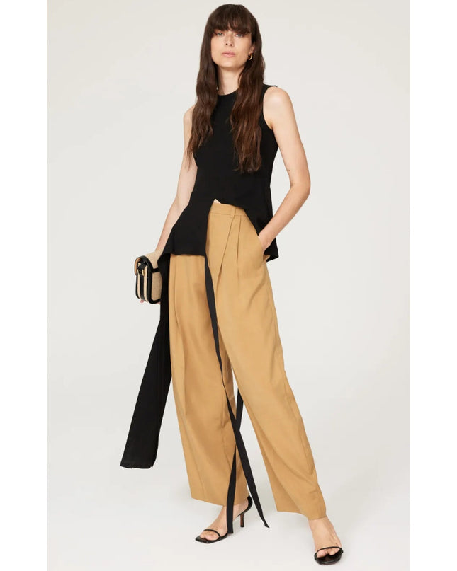 VINCE Drop Waist Pleated Pants