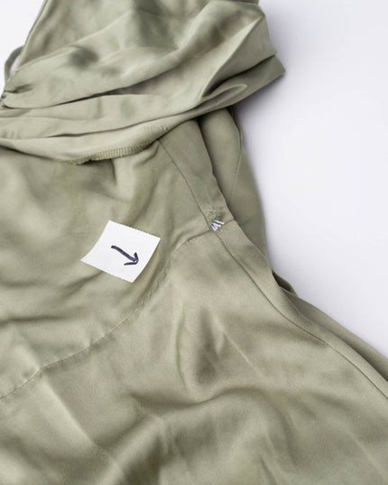 Reformation Sage Green Hensley Silk Dress