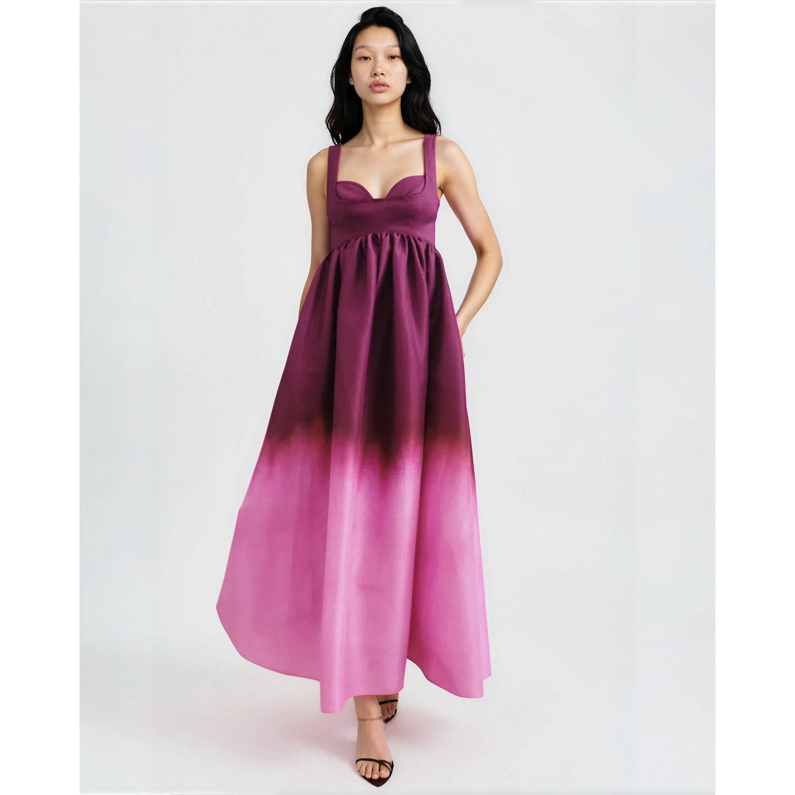 Acler Redin Maxi Dress Purple Ombre Sweetheart Gown Size 8 - Pre - owned - Wind & Song