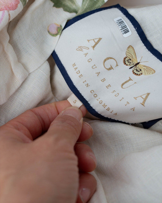 Agua by Agua Bendita Senlis Oasis Off - The - Shoulder Linen Maxi Dress - Wind & Song