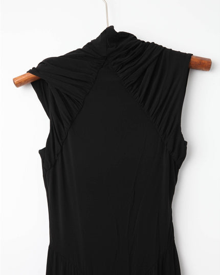 Alberta Ferretti Jersey High Neck Gown in Black - Wind & Song