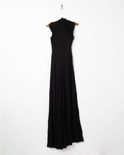 Alberta Ferretti Jersey High Neck Gown in Black - Wind & Song
