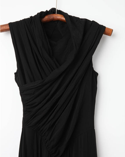 Alberta Ferretti Jersey High Neck Gown in Black - Wind & Song