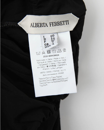 Alberta Ferretti Jersey High Neck Gown in Black - Wind & Song