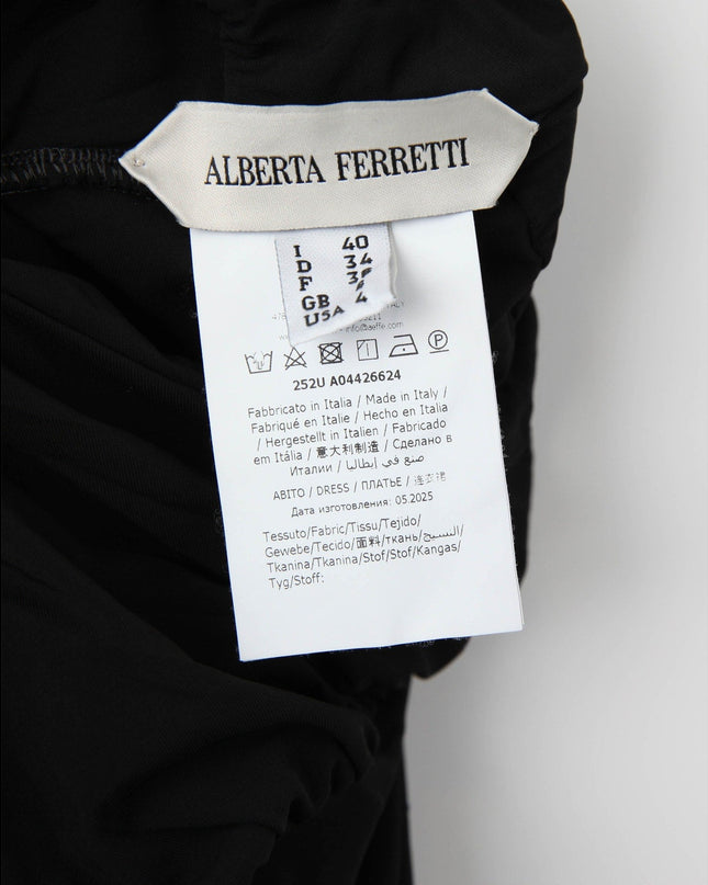 Alberta Ferretti Jersey High Neck Gown in Black - Wind & Song