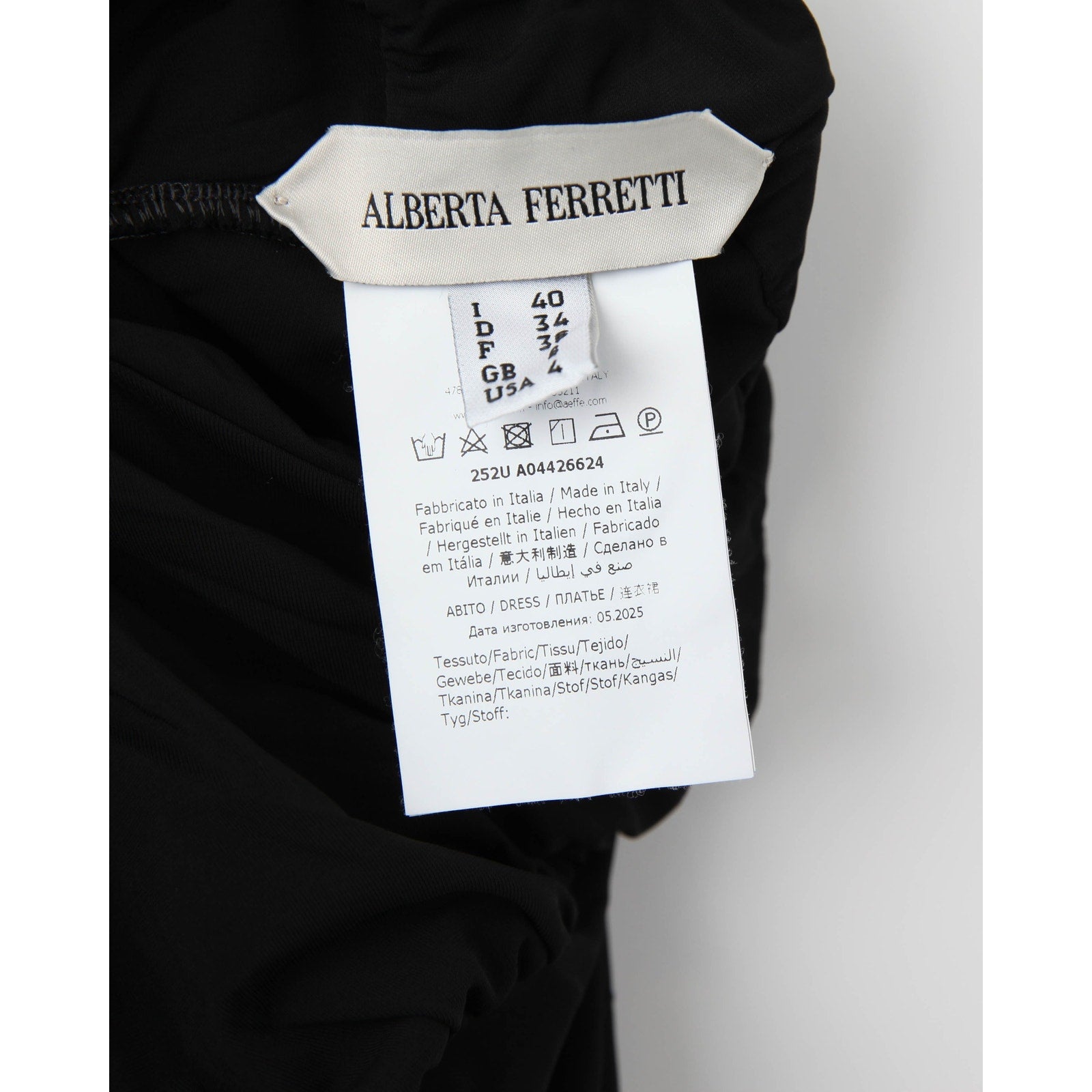 Alberta Ferretti Jersey High Neck Gown in Black - Wind & Song