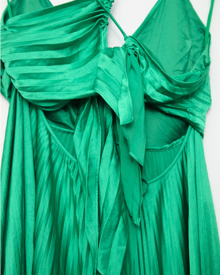 A.L.C. Aries Green Satin Maxi Dress Size 10 – Sweetheart A - Line - Wind & Song