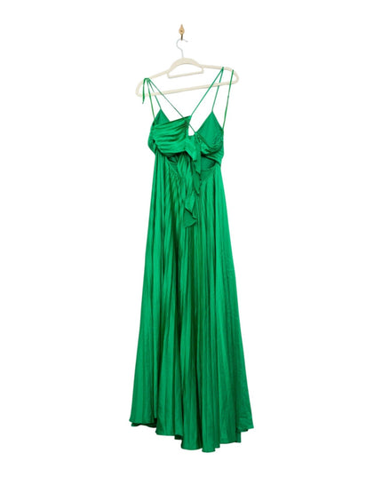 A.L.C. Aries Green Satin Maxi Dress Size 10 – Sweetheart A - Line - Wind & Song