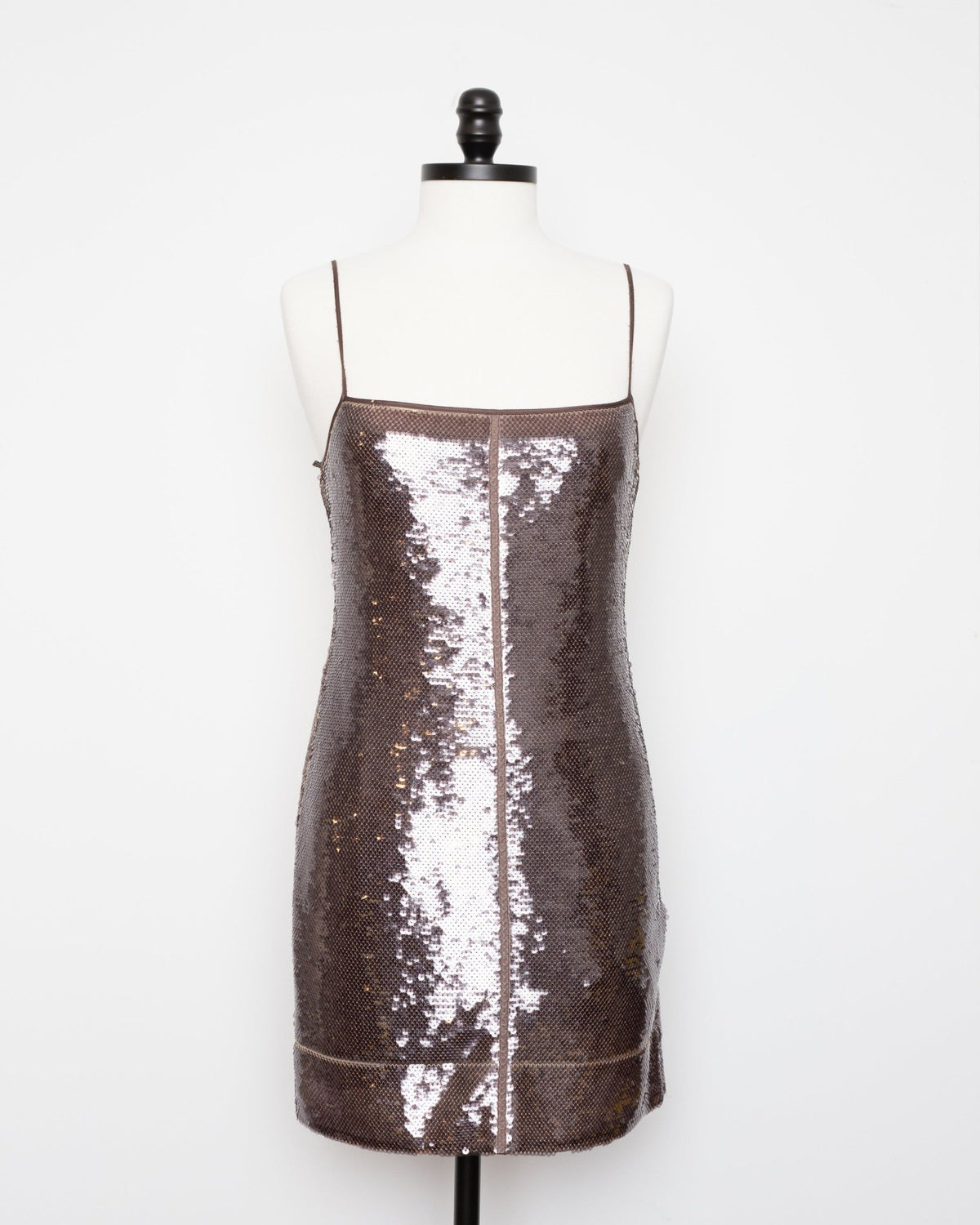 A.L.C. Dani Sequin Mini Dress – Brown, Size M - Wind & Song