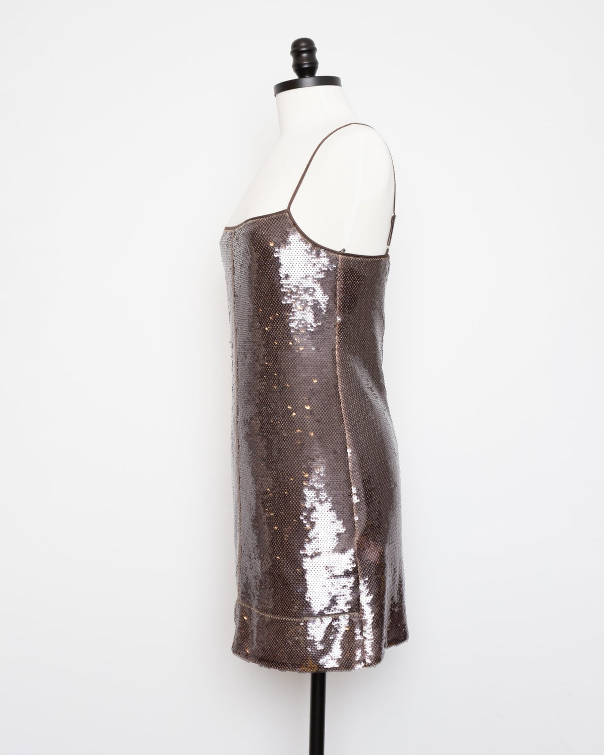 A.L.C. Dani Sequin Mini Dress – Brown, Size M - Wind & Song
