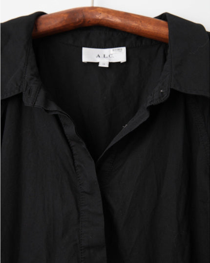 A.L.C. Julie Black Cotton Mini Dress - Wind & Song