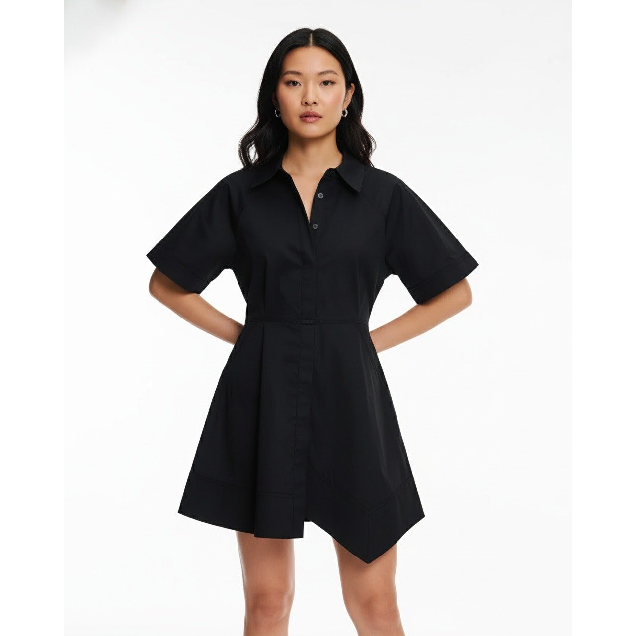 A.L.C. Julie Black Cotton Mini Dress - Wind & Song
